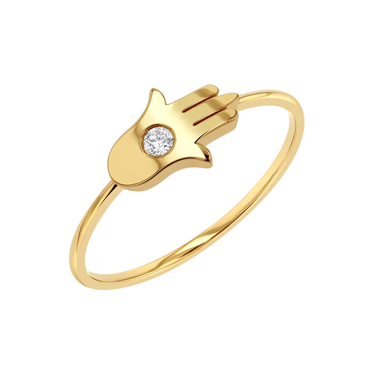 Hamsa Diamond Wire Ring