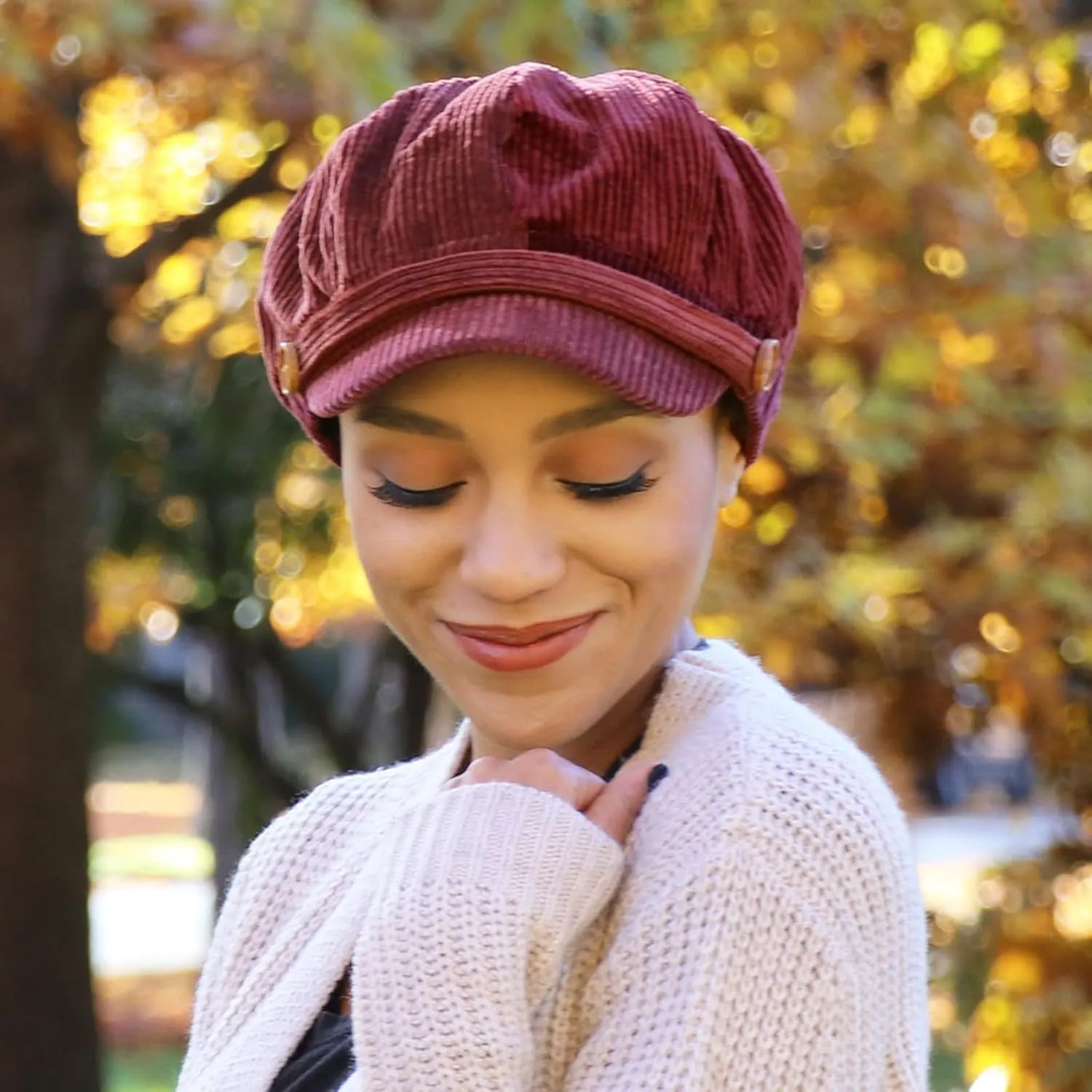 Hats Scarves & More Newsboy Cap for Women Cabbie Hat Cancer Headwear Chemo Head Coverings Brianna