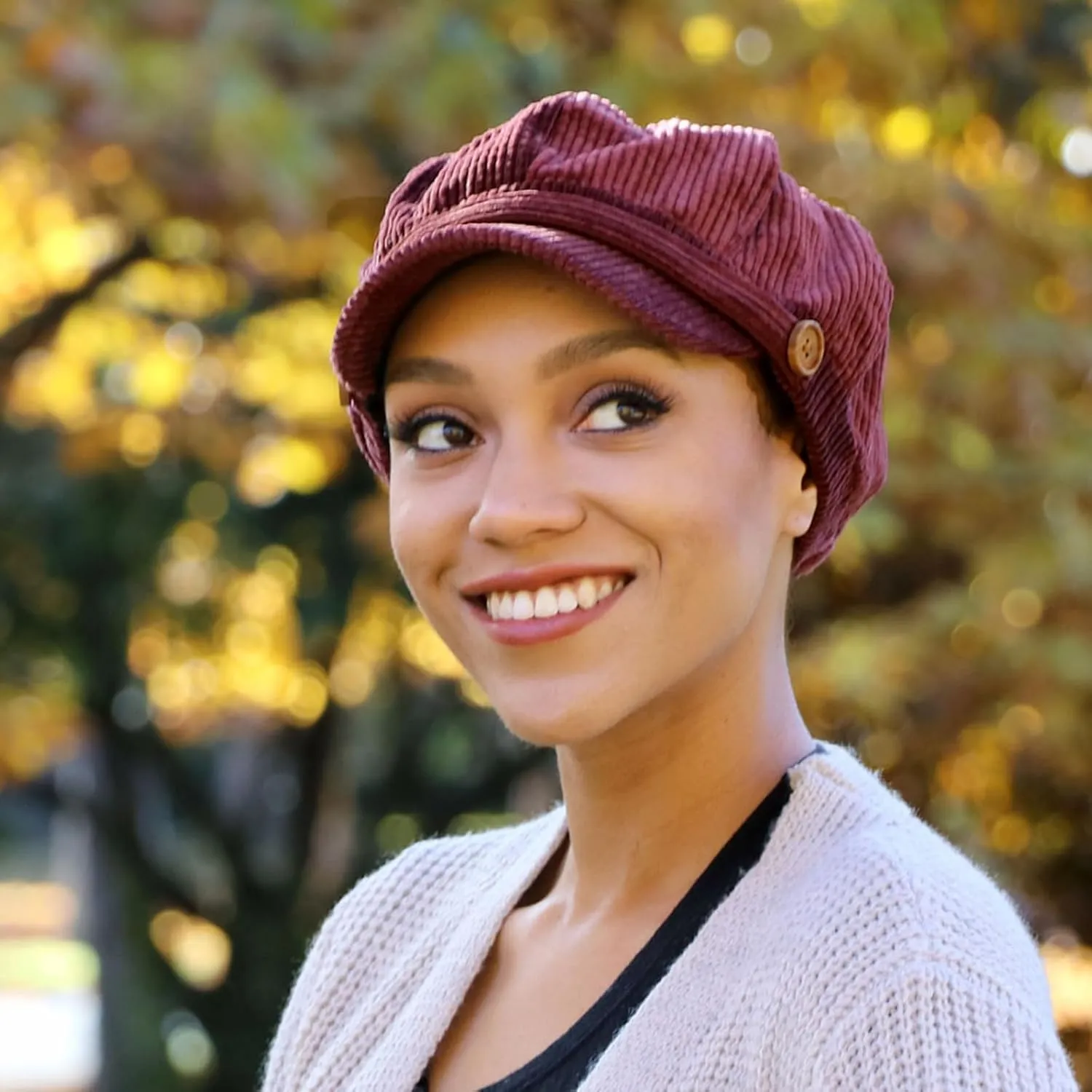 Hats Scarves & More Newsboy Cap for Women Cabbie Hat Cancer Headwear Chemo Head Coverings Brianna