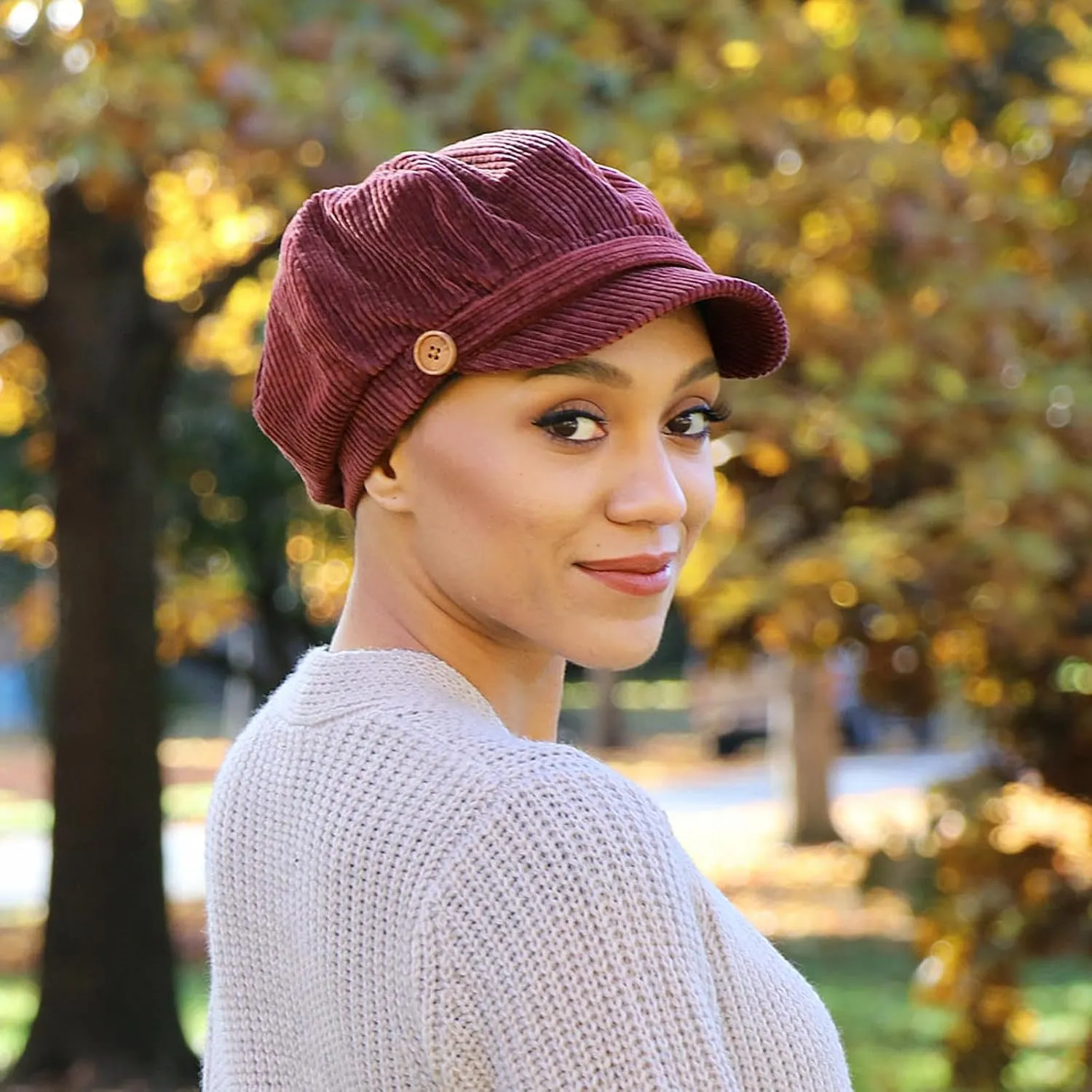 Hats Scarves & More Newsboy Cap for Women Cabbie Hat Cancer Headwear Chemo Head Coverings Brianna