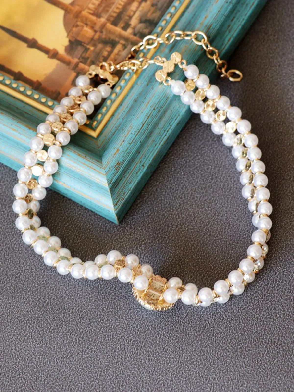 Latest Rhinestone Pearl Necklace