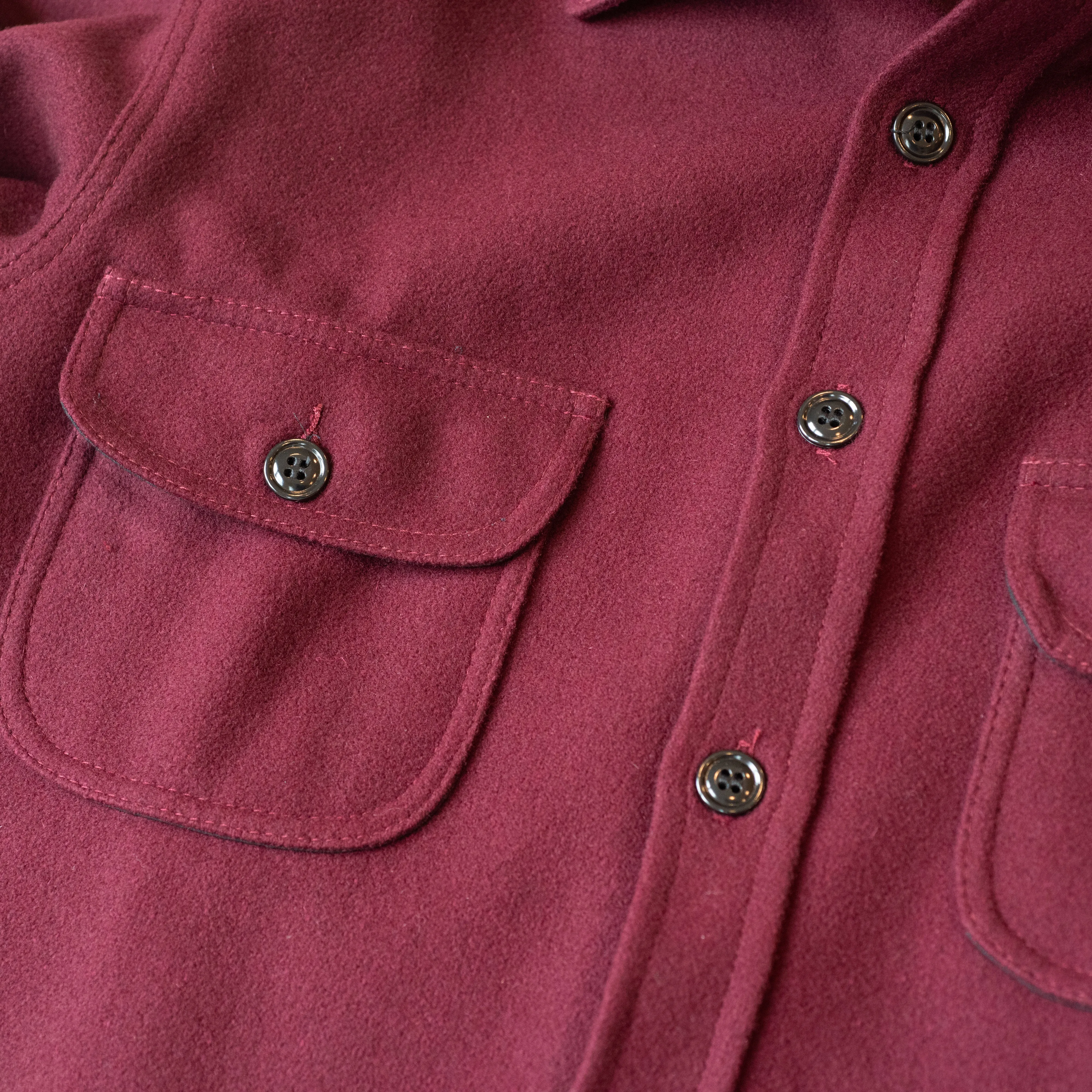 Long Tail Button Down Shirt - 33 - Rich Burgundy