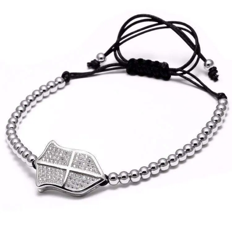 Micro Pave Shield Charm Bracelet