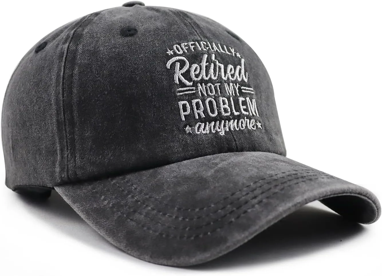 Officially Retired Hat for Women Men, Funny Adjustable Cotton Embroidery Retirement Baseball Cap