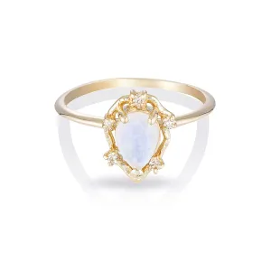 Peone II | moonstone & diamonds