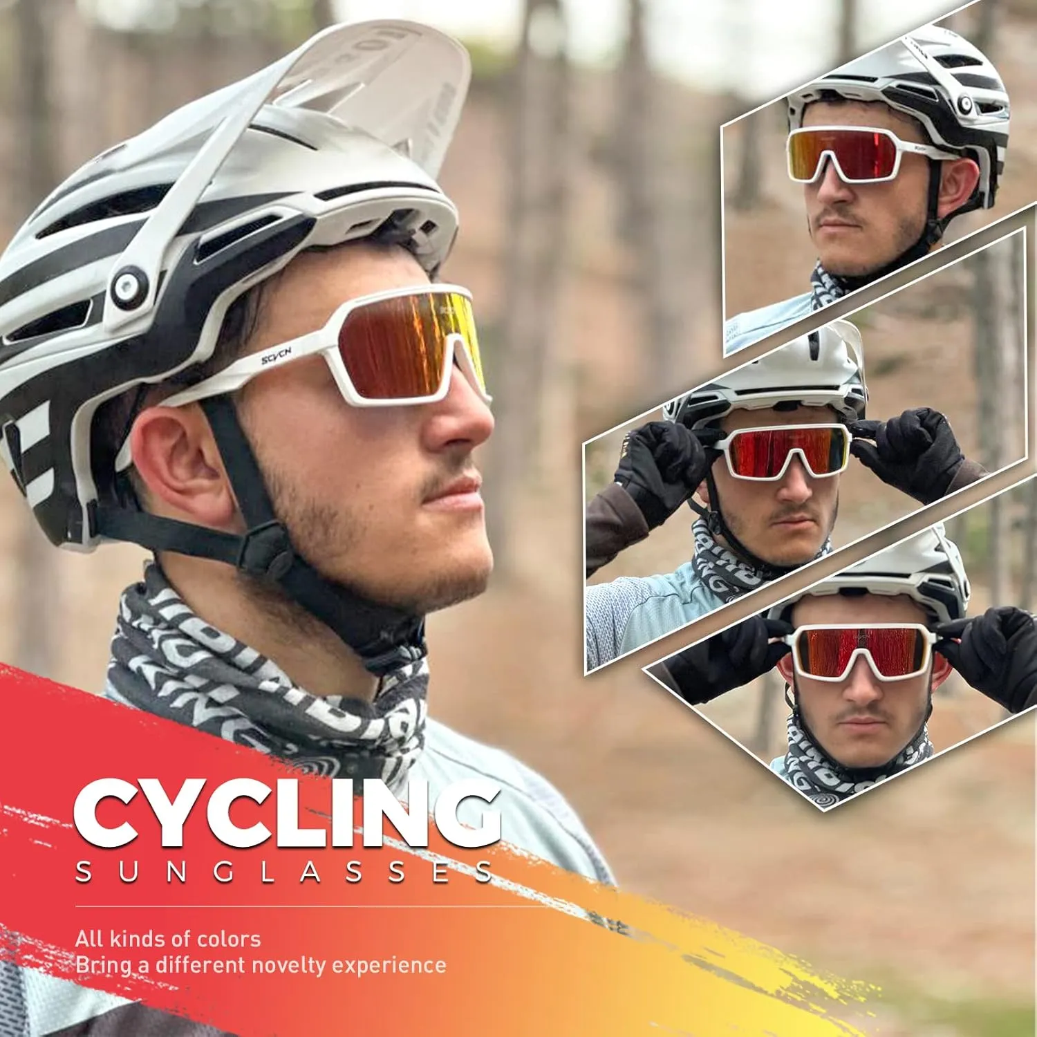 Polarized Cycling Glasses Sport Sunglasses MTB BMX Men Women Running Driving Fishing Golf S61