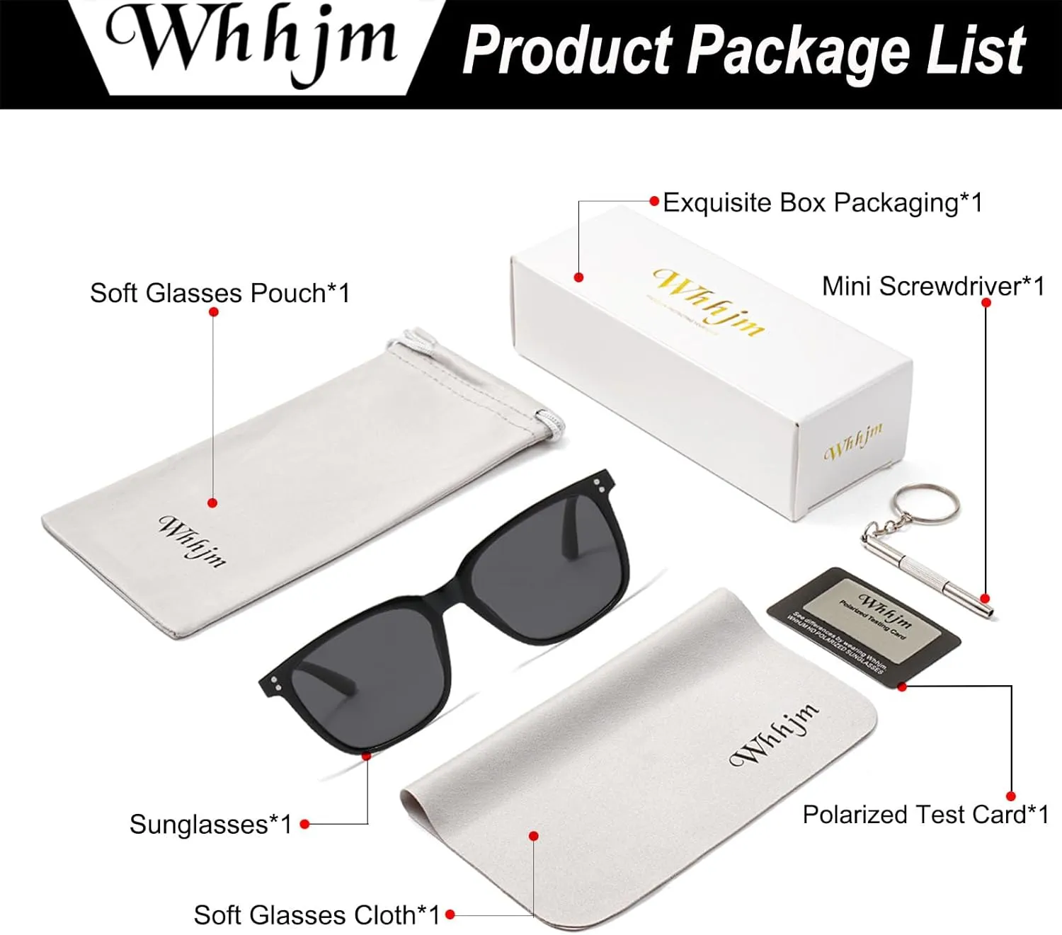 Polarized Square Sunglasses for Men Ultralight Classic Retro Square Driving Shades UV400 Protection Sun Glasses