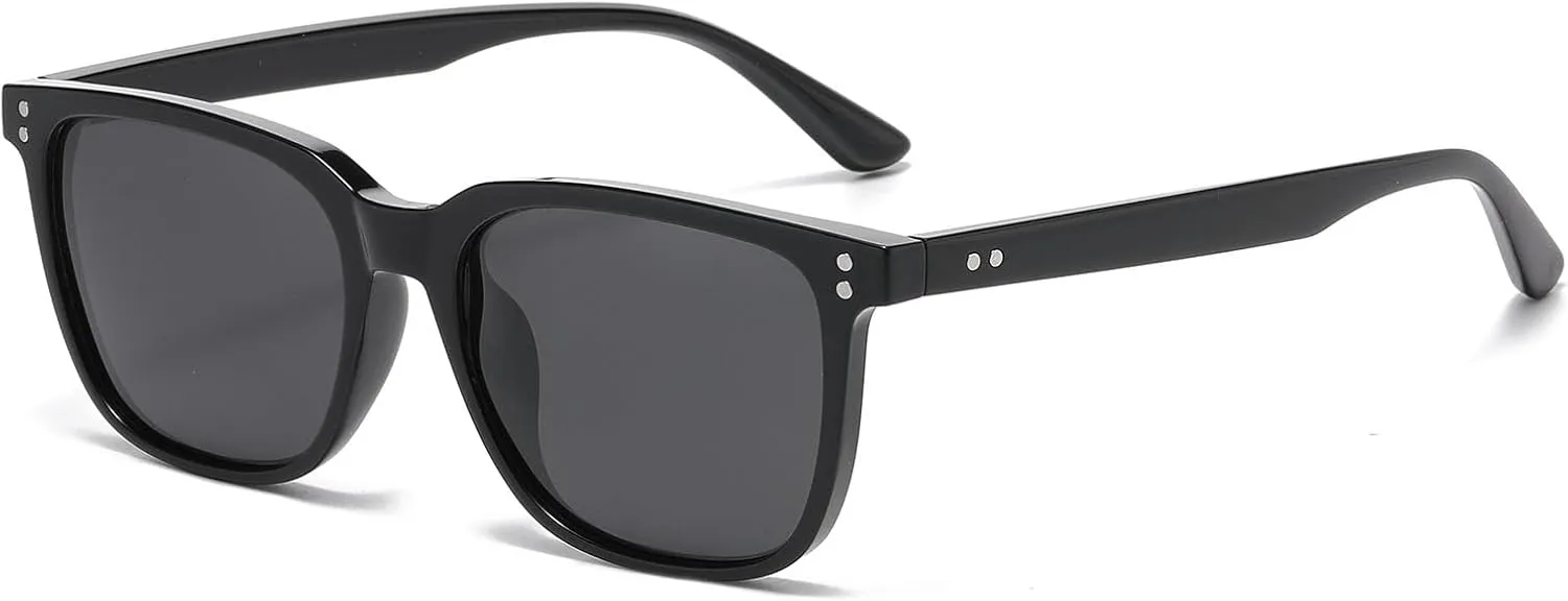 Polarized Square Sunglasses for Men Ultralight Classic Retro Square Driving Shades UV400 Protection Sun Glasses