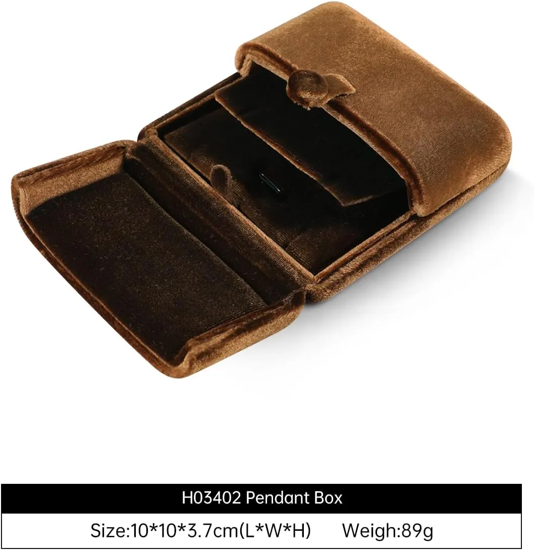 Resilient Velvet Earrings Necklace Dual-Purpose Storage Box, Stud Earring Display Box For Girlfriend Wife, Premium Jewelry Organizer Small Case