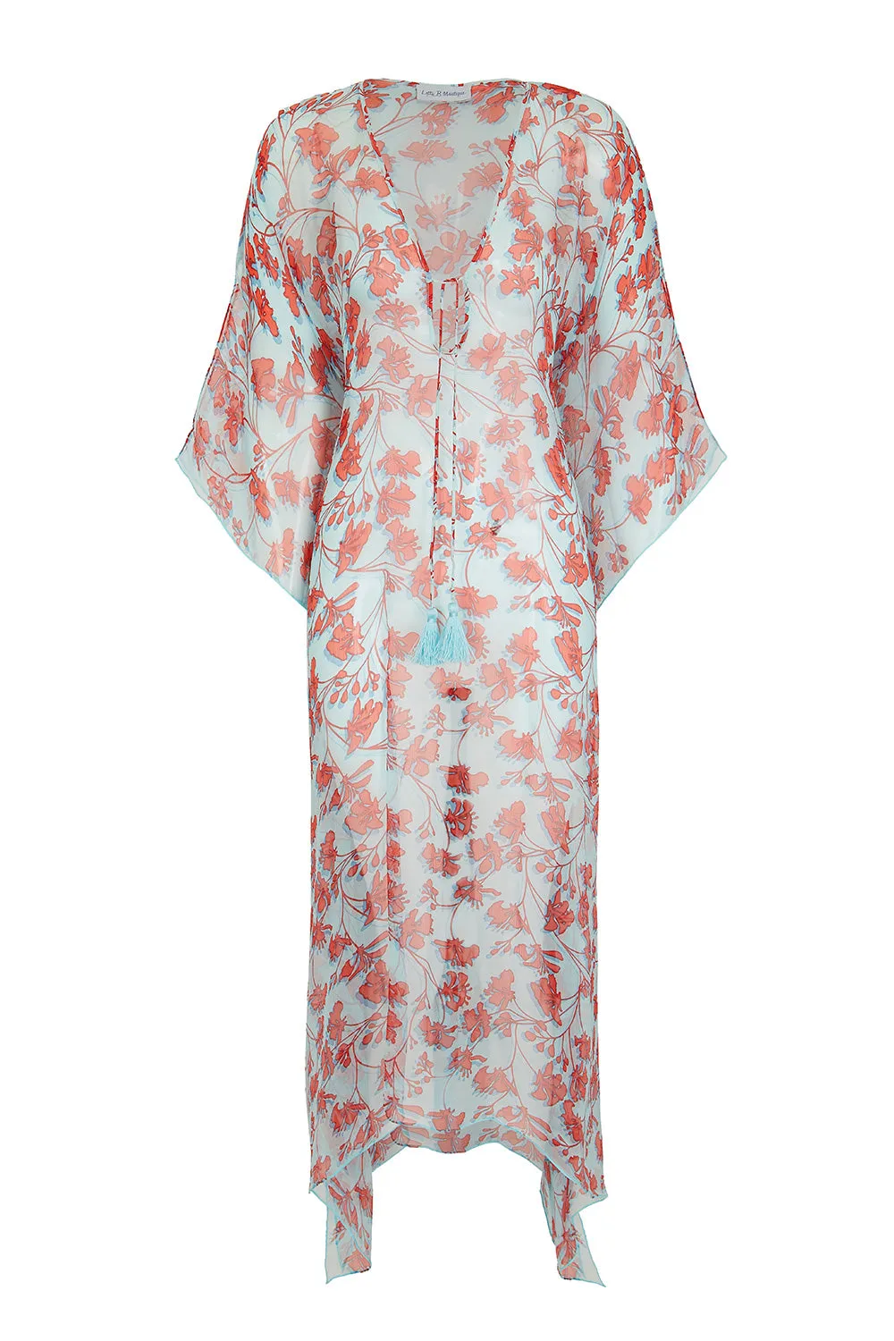 Silk Chiffon Ellie Kaftan FLAMBOYANT FLOWER