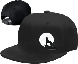 Snapback Hats for Men Flat Bill Hats for Men Fitted Hat Black Baseball Hats Hip Hop Caps