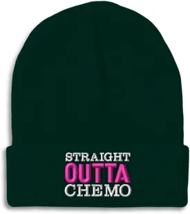 Speedy Pros Beanies for Men Straight Outta Chemo Skull Cap Winter Hats for Women Acrylic 1 Size