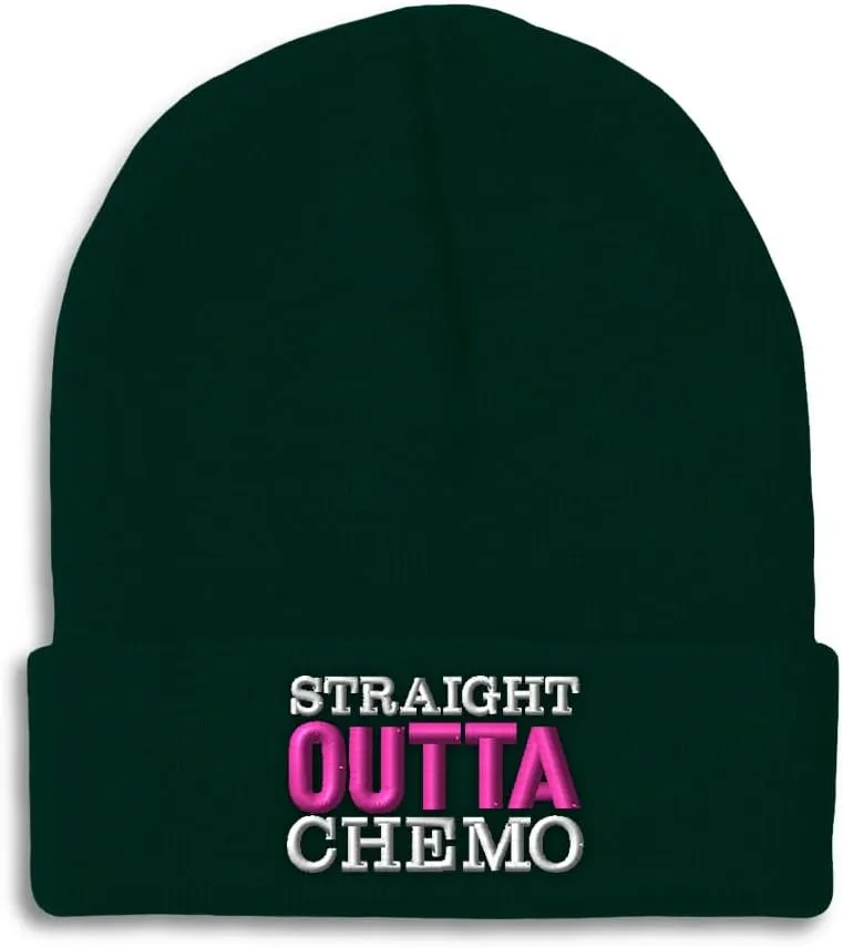 Speedy Pros Beanies for Men Straight Outta Chemo Skull Cap Winter Hats for Women Acrylic 1 Size