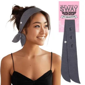 SWAY Patented 6- Clip Non Slip Stretchy Headbands for Women - 32"x 2.5??- Many Cute Ways to Style - Soft Moisture-Wicking Cloth Athletic Sweat Headbands for Gym, Yoga, Workouts, Running and Nurses