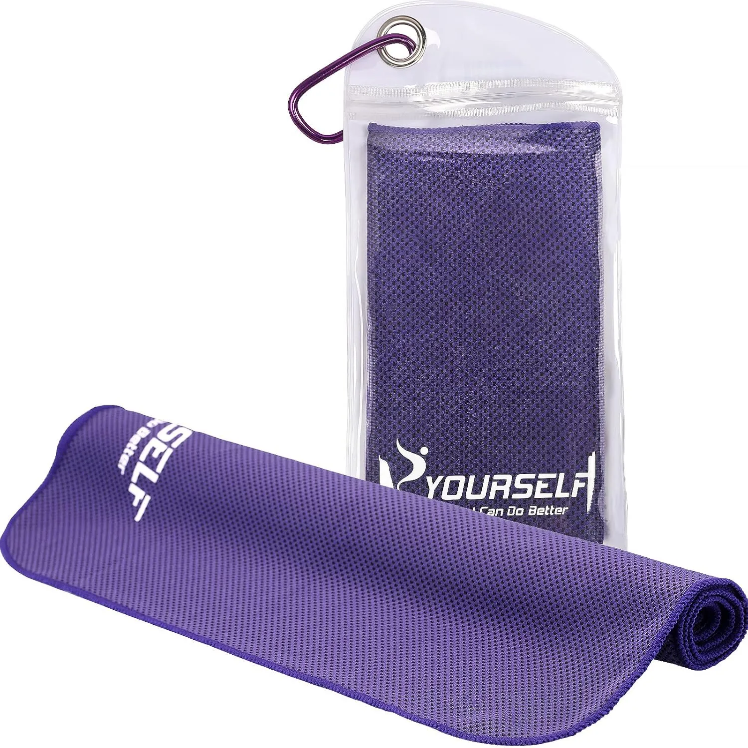 SYOURSELF Cooling Towel, Cooling Towels for Neck,40" x 12"Ice Towel for Instant Cooling Relief, Soft Breathable Chilly Towel, Perfect Yoga, Golf, Sports, Gym, Workout, Athletes Towel (1PC-Dpurple)