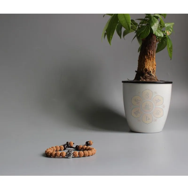 Tibetan Natural Rudraksha Seeds Lucky Bat Bracelet