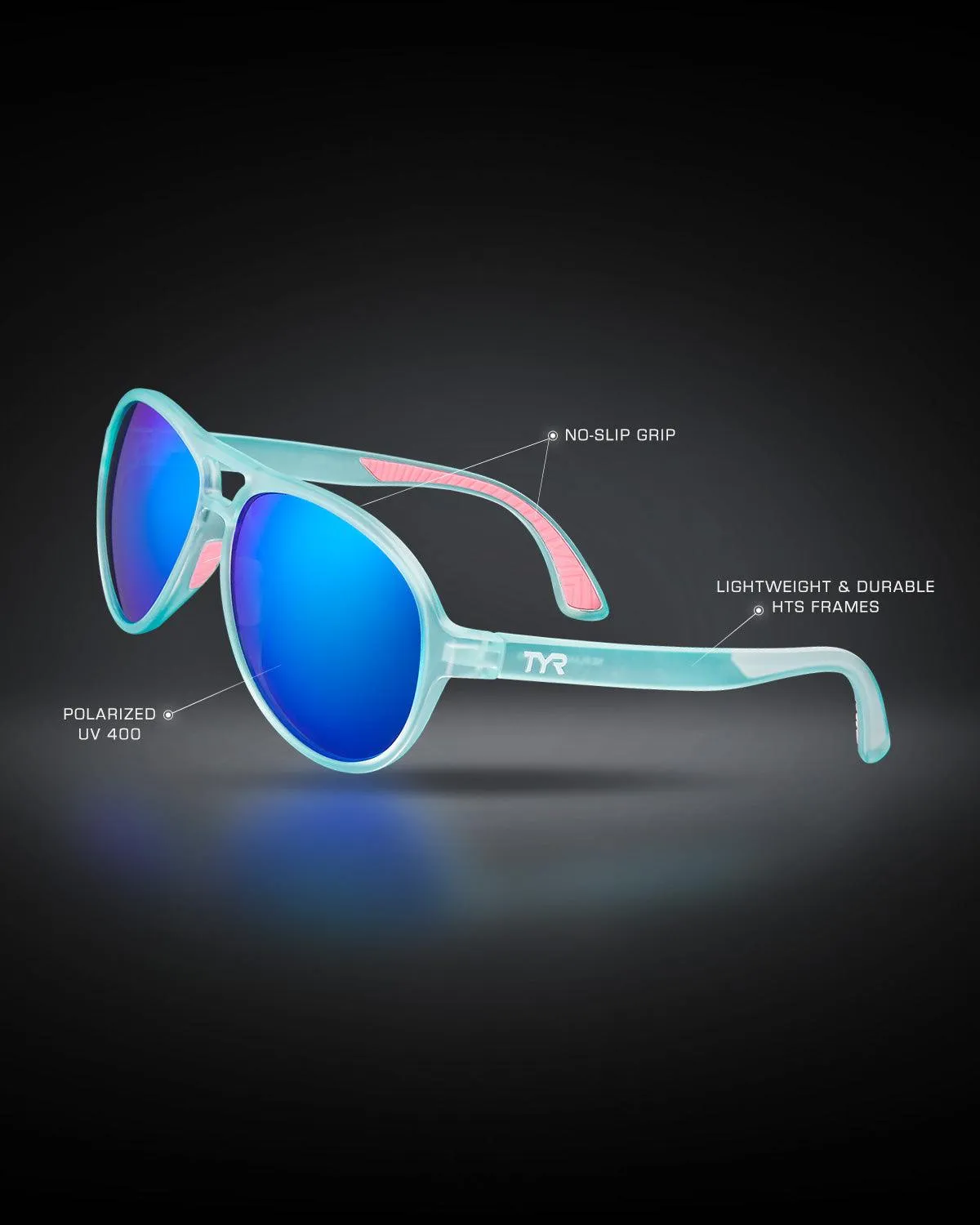 TYR Goldenwest Aviator Small HTS Polarized Sunglasses