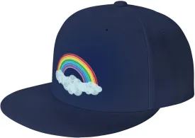 Watercolor Rainbow Trucker Hat for Men Snapback Hats Baseball Cap Flat Brim Hats