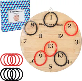 Wooden Ring Toss Game for Outdoor & Indoor Use  Fun Backyard Lawn Toss for Kids & Adults  Family Carnival Party Games, Picnic & BBQ Entertainment