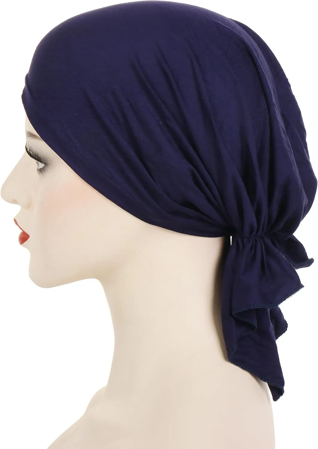 YYAOJHAO Pre Tied Headwrap for Women - Slip on Solid Bandanas Headscarf Chemo Skull Turban Hats Hair Cover Cap