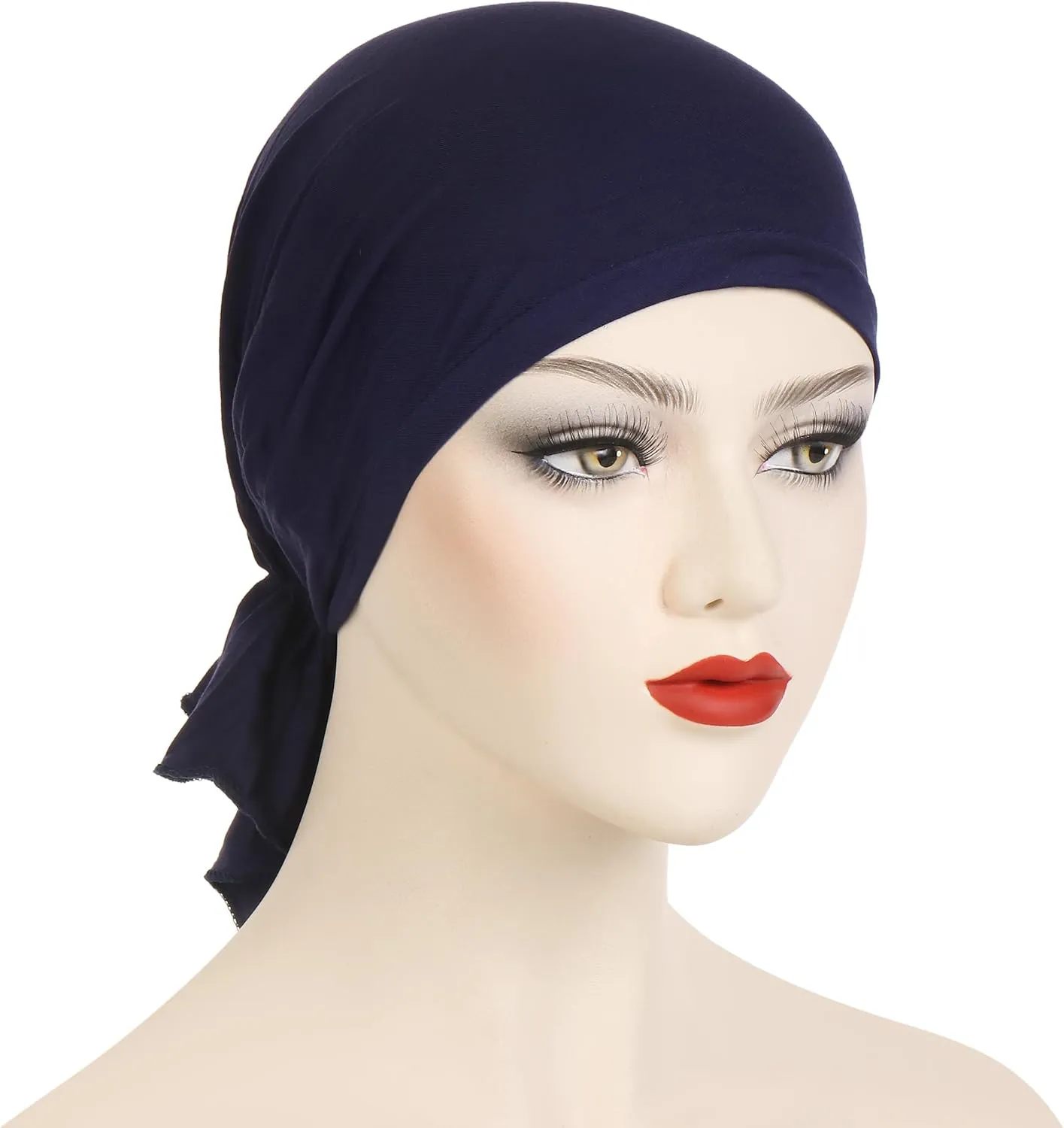 YYAOJHAO Pre Tied Headwrap for Women - Slip on Solid Bandanas Headscarf Chemo Skull Turban Hats Hair Cover Cap