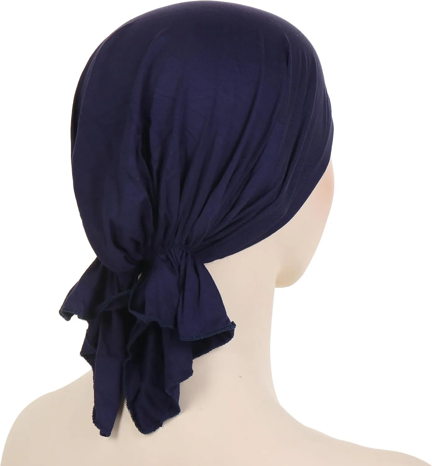 YYAOJHAO Pre Tied Headwrap for Women - Slip on Solid Bandanas Headscarf Chemo Skull Turban Hats Hair Cover Cap